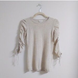 Club Monaco Top with Ruched Sleeves
